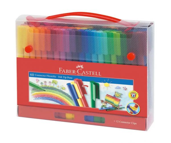 Faber-Castell: Connector Filctoll Készlet – 60 db-os szett praktikus tárolóban