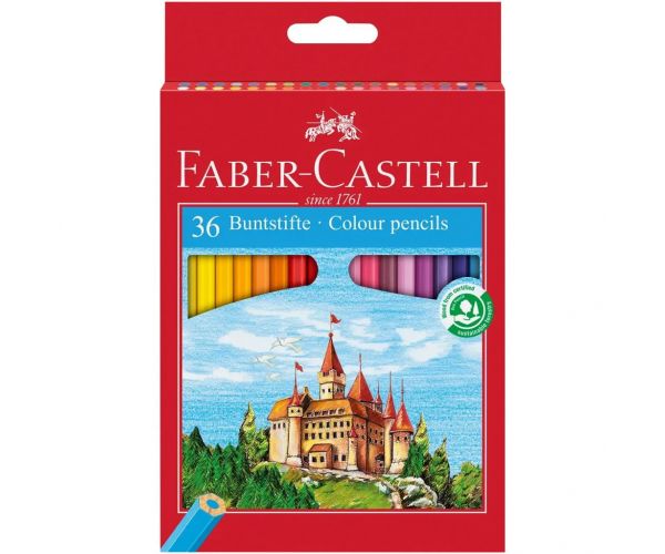 Faber-Castell: Set od 36 drvenih bojica u kutiji s motivom dvorca