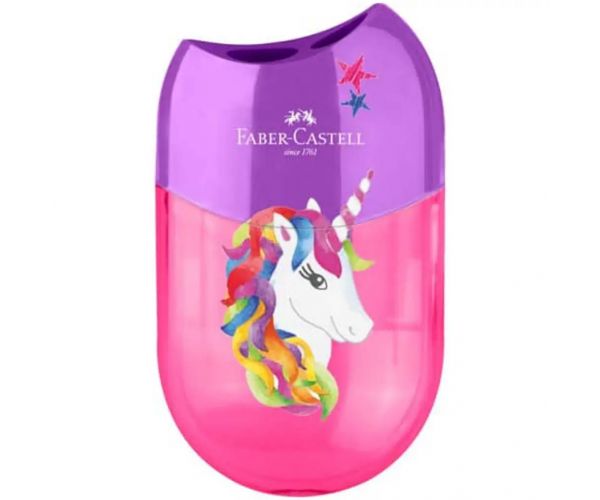 Faber-Castell: Unikornisos hegyező – 2 lyukú, tartályos