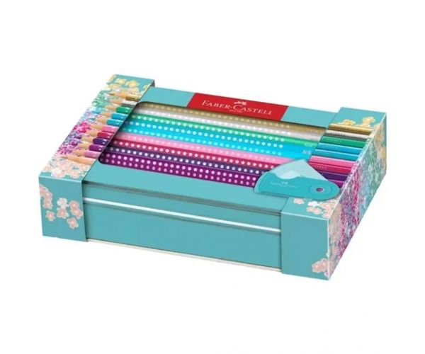 Faber-Castell: Sparkle színesceruza szett – 20 darabos fém díszdobozos
