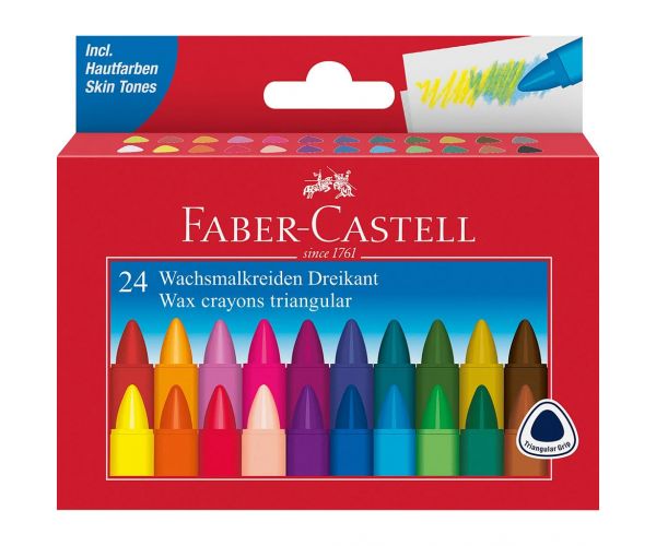 Faber-Castell: Trokutaste Jumbo voštane boje, set od 24 komada