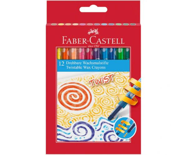 Faber-Castell: Twist zsírkréta szett 12db-os