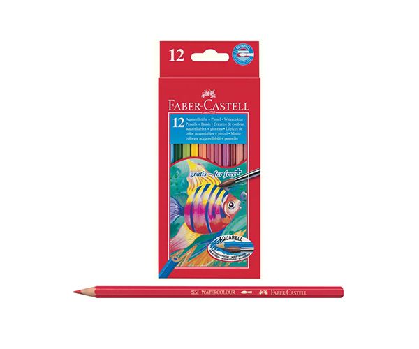 Faber-Castell: Aquarell bojice 12kom + 1 kist