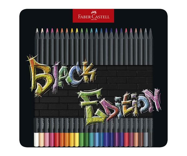 Faber-Castell: Black Edition set olovaka u boji od 24kom u metalnoj kutiji
