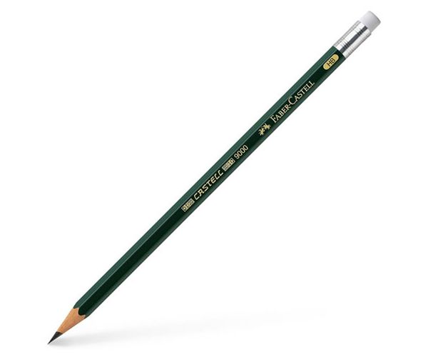 Faber-Castell: Castell 9000 grafitna olovka s gumicom - HB