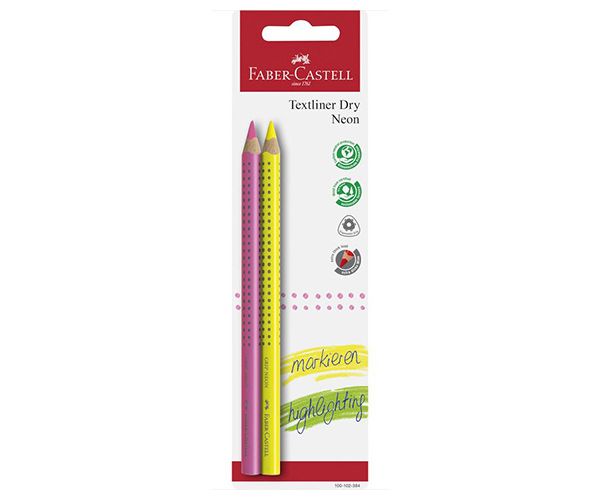 Faber-Castell: Grip Jumbo Neon olovke u boji set od 2kom
