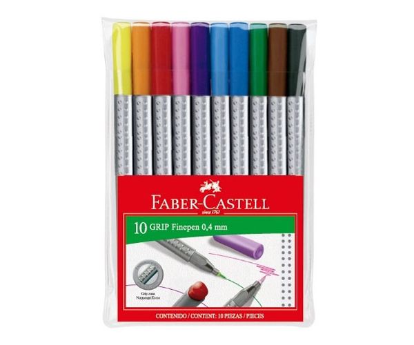 Faber-Castell: Grip tanki flomaster 0,4 mm, 10 kom