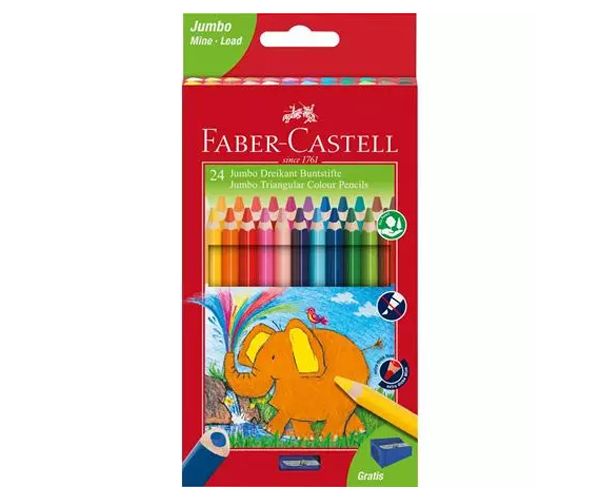 Faber-Castell: Jumbo drvene bojice 24kom sa šiljilom
