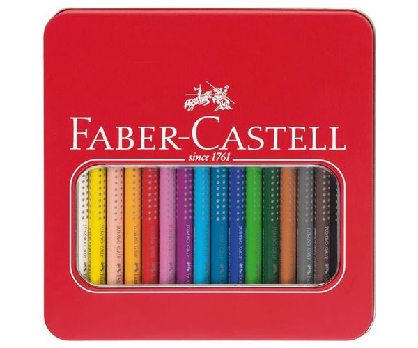 Faber-Castell: Jumbo Grip bojice u limenoj kutiji - 16 kom