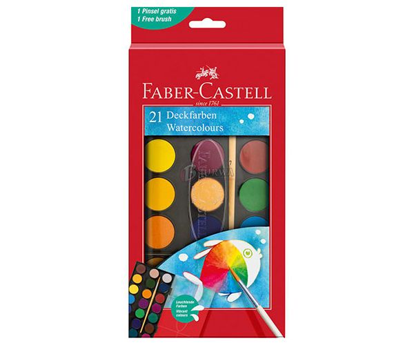 Faber-Castell: Set akvarela od 21 komada s diskovima od 30 mm