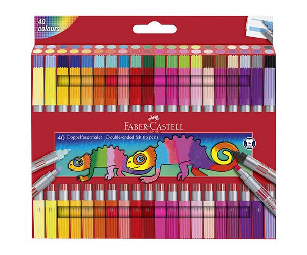 Faber-Castell: Set od 40 dvostranih flomastera jarkih boja