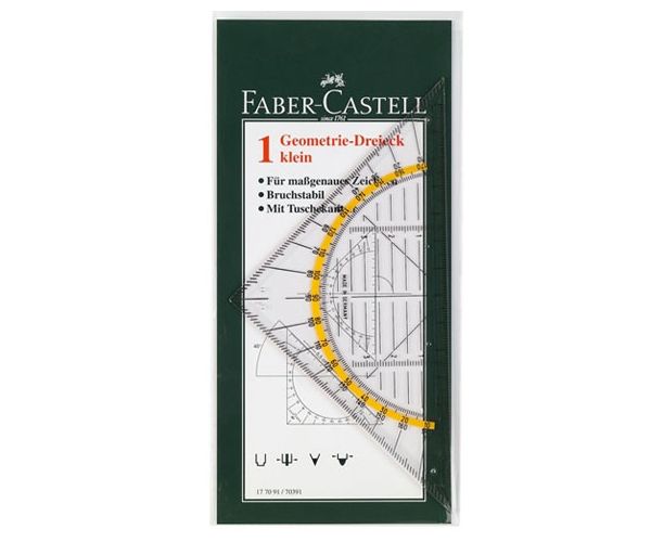 Faber-Castell Trokutasto ravnalo s kutomjerom