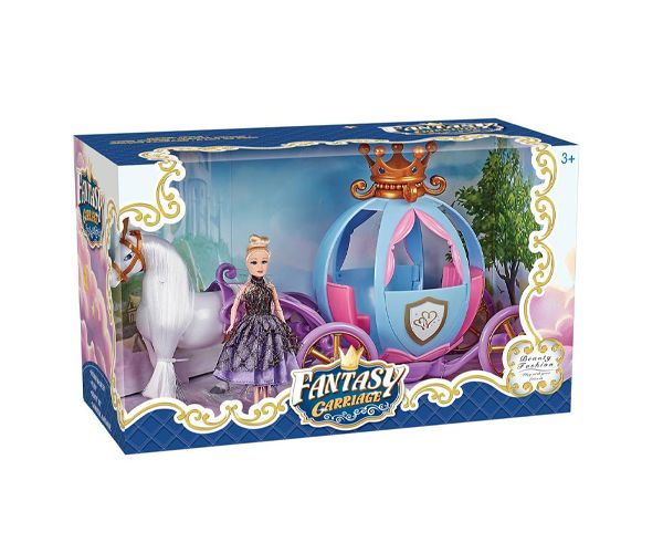 Fantasy bajka sa konjem u kočiji i bebom