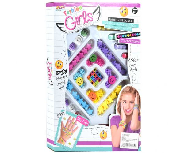 Fashion Girls: set za izradu narukvica sa 100+ šarenih perli i zvjezdica