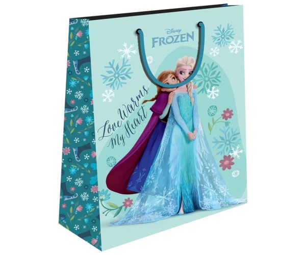 Luna: Disney Snježno kraljevstvo torba za poklone s motivima Anne i Elze 18x23x11cm