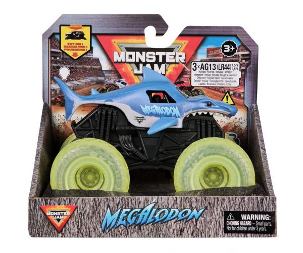 Monster Jam: Svijetleći Megalodon monster truck – 1/43 - Spin Master