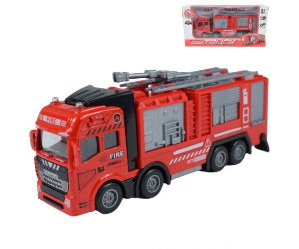 Fire Truck: Metalni kamion vatrogasne postaje s kotačima na oprugama 20cm