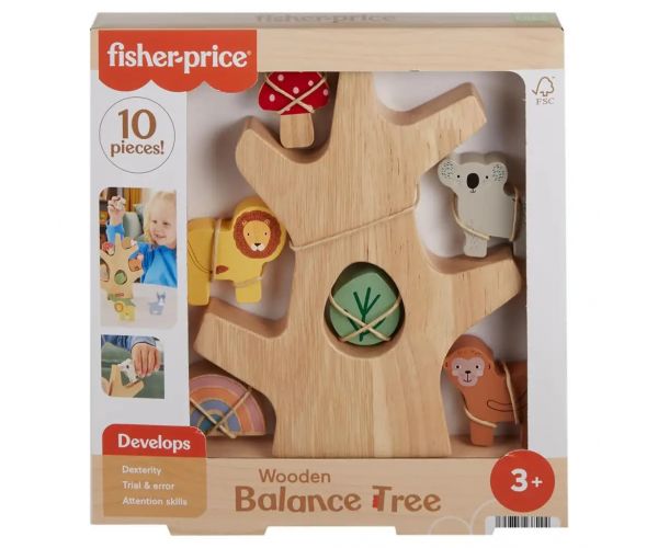 Fisher Price: Wood fa egyensúlyozó erdőcske - Mattel
