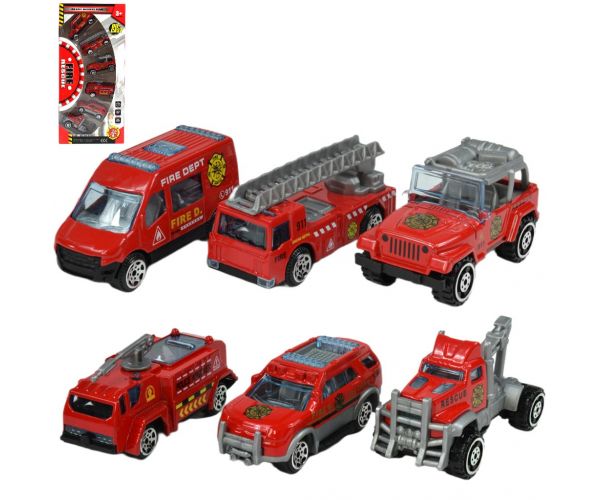 Fire Rescue: Vatrogasni 6-dijelni auto set 1/64