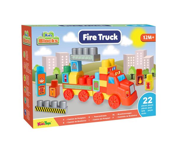 Fire Truck set sa kockicama 22kom