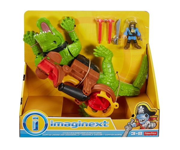 Fisher-Price: Imaginext krokodil i Hook kapetan set - Mattel