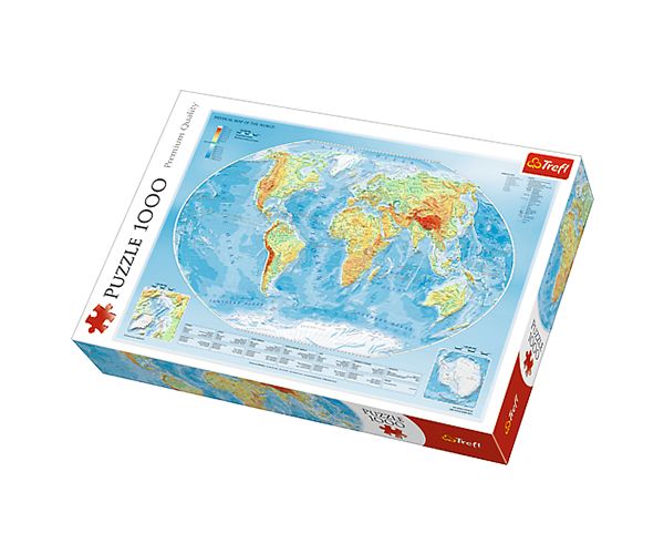 Fizička karta Zemlje puzzle od 1000kom - Trefl