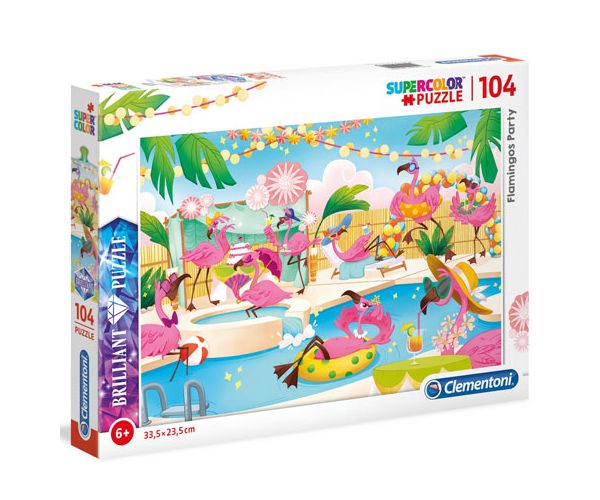 Flamingo party puzzle 104kom - Clementoni