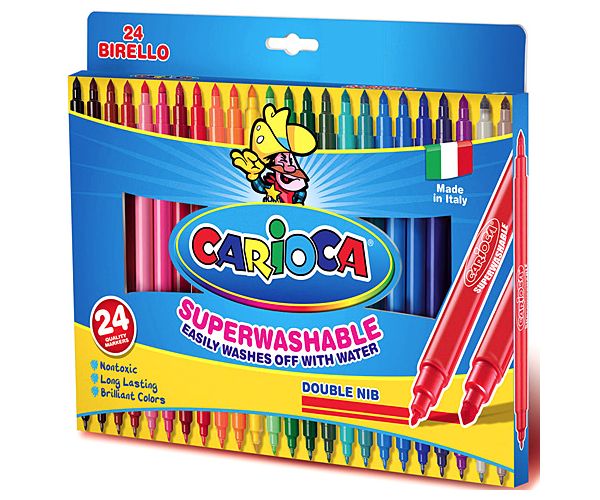 Flomasteri sa duplim vrhovima 24 kom - Carioca