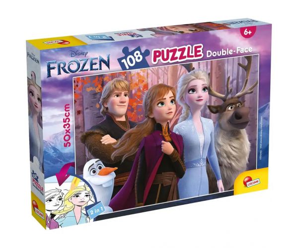 Jégvarázs 2 2 az 1-ben 108db-os puzzle és színező 50x35cm - Lisciani