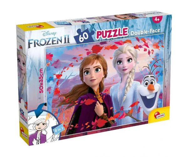 Jégvarázs 2 2 az 1-ben 60db-os puzzle és színező 50x35cm - Lisciani