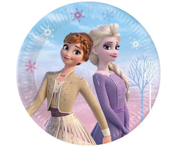 Frozen 2 Elsa i Anna papirnati tanjuri, set od 8 komada, 23 cm