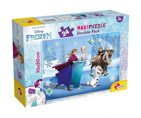 Jégvarázs 2 az 1-ben maxi 24db-os puzzle és színező 70x50cm - Lisciani