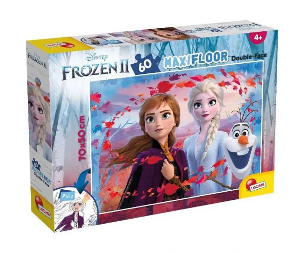 Jégvarázs 2 az 1-ben maxi 60db-os puzzle és színező 70x50cm - Lisciani