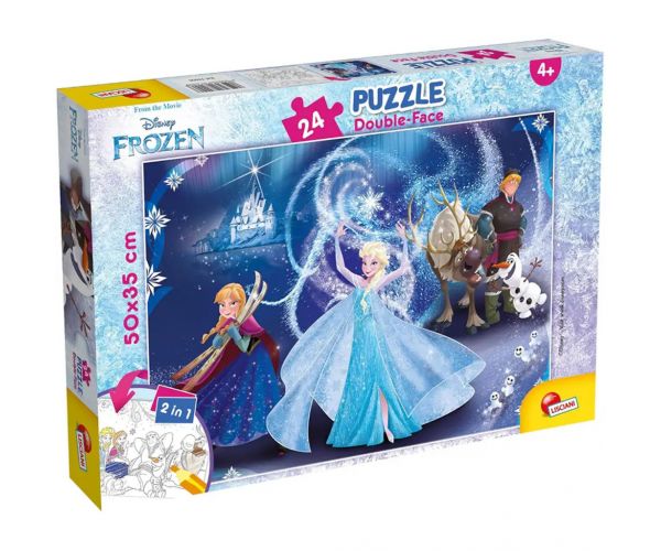 Jégvarázs 2 az 1-ben 24db-os puzzle és színező 50x35cm - Lisciani