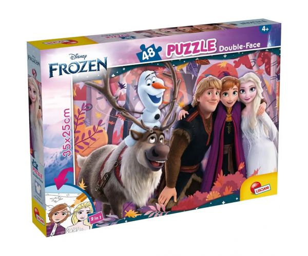 Jégvarázs 2 az 1-ben 48db-os puzzle és színező 35x25cm - Lisciani