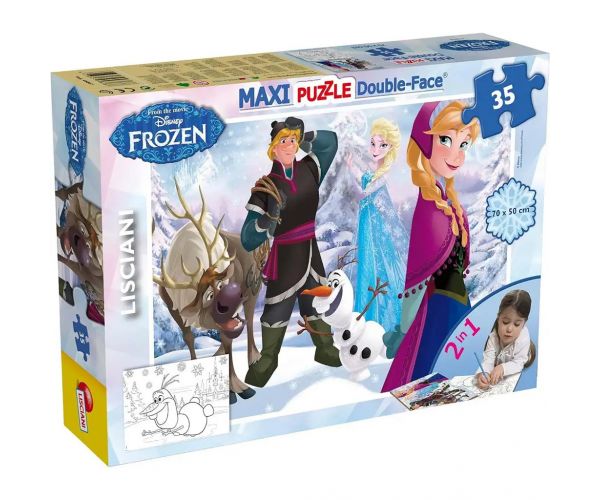 Jégvarázs 2 az 1-ben maxi 35db-os puzzle és színező 70x50cm - Lisciani