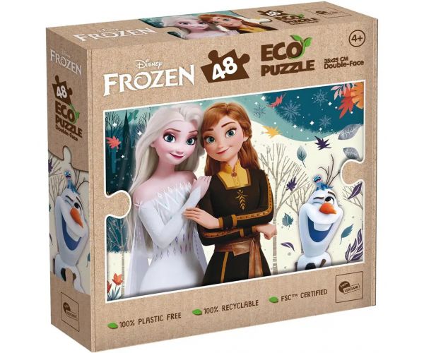 Jégvarázs testvérek 2 az 1-ben 48db-os Eco mini puzzle és színező 35x25cm - Lisciani