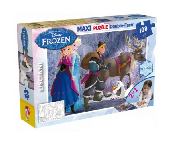 Jégvarázs csapat 2 az 1-ben 108db-os puzzle és színező 70x50cm - Lisciani