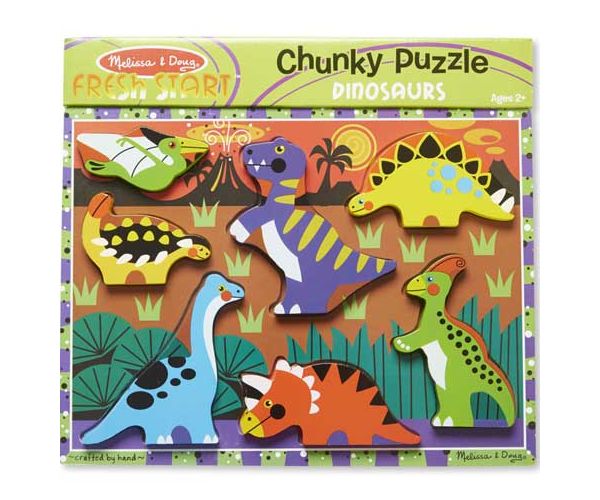 Fresh Start drveni puzzle s dinosaurima - Melissa & Doug