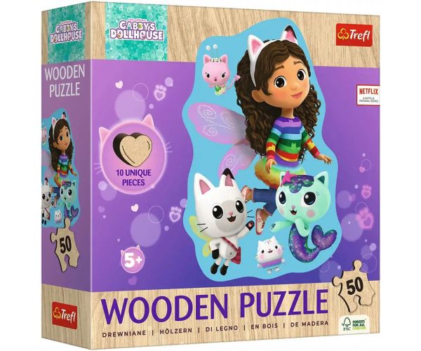 Gabi babaháza kontúros 50db-os fa puzzle - Trefl