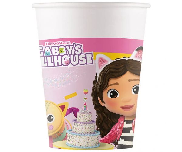Gabi kućica za bebe set od 8 papirnatih čaša 200ml