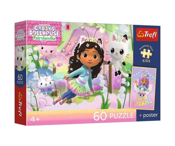 Gabi babaháza 60db-os prémium plusz kids puzzle poszterrel - Trefl