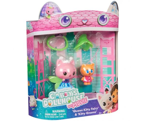Gabi babaháza Mozi: Kristálykert 2 db-os figura csomag – Queen Kitty Fairy és Kitty Gnome – Spin Master