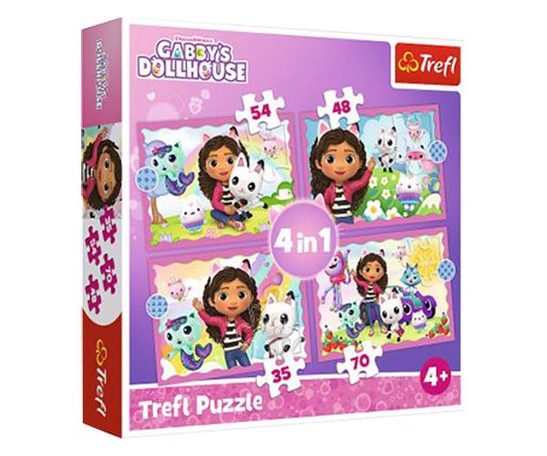 Gabina kuća lutaka 4 u 1 puzzle - Trefl