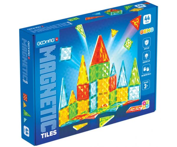 Geomag Magnetic Tiles Gems mágneses építőjáték 44db-os