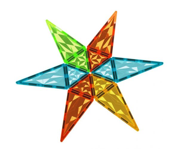 Geomag Magnetic Tiles Gems magnetska građevinska igračka, 44 kom.