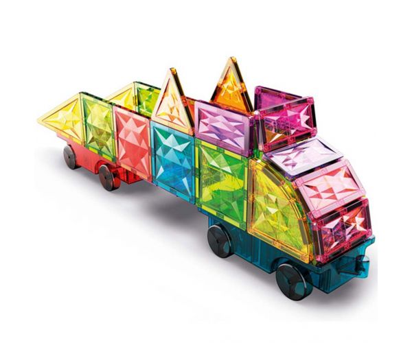 Geomag: Magnetic Tiles Gems vozila magnetske kocke, set od 24 komada