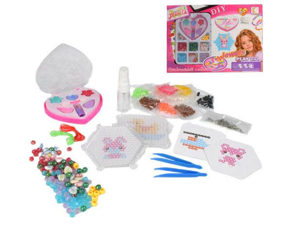 Girl Set: 2 u 1 set za šminkanje i izradu nakita s dodacima
