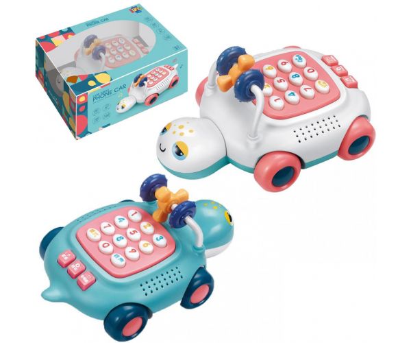 Glazbena i svjetleća kornjača za bebe, telefon u dvije verzije, 20cm