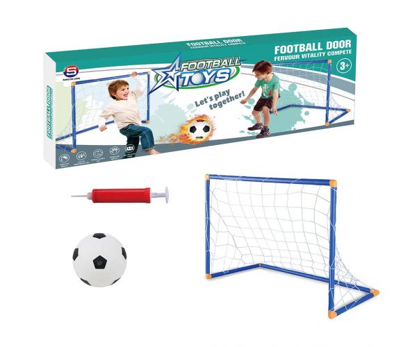 GoalBuddies: Set nogometnih golova s loptom i pumpom 45x32x25cm